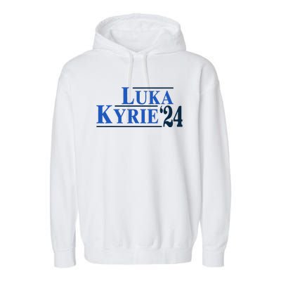 Funny Luka Kyrie 24 For President Kyrie First Name Garment-Dyed Fleece Hoodie