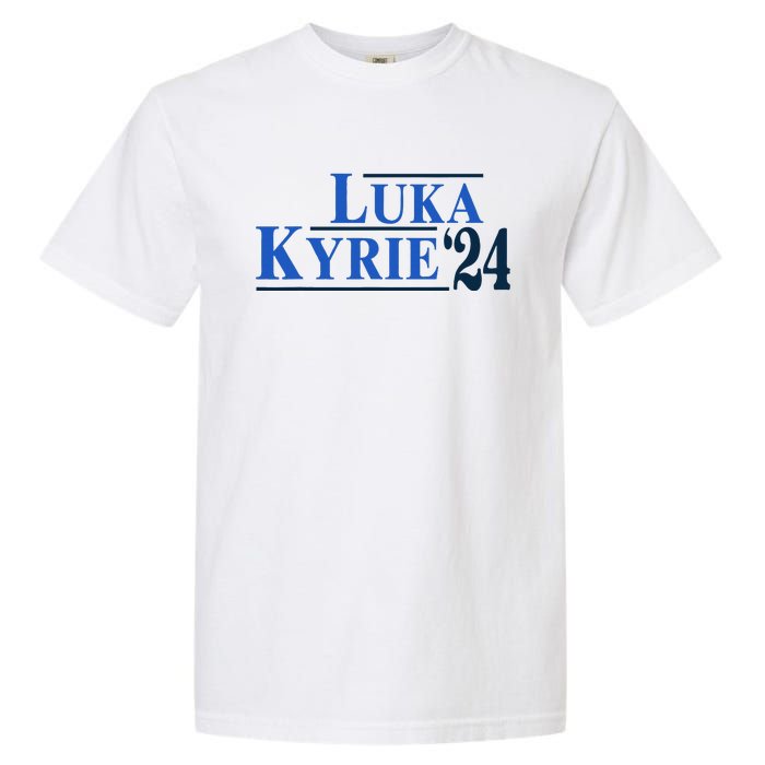 Funny Luka Kyrie 24 For President Kyrie First Name Garment-Dyed Heavyweight T-Shirt