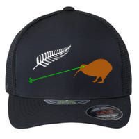 Funny Laser Kiwi Flag New Zealand Popular Choice Flexfit Unipanel Trucker Cap