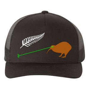 Funny Laser Kiwi Flag New Zealand Popular Choice Yupoong Adult 5-Panel Trucker Hat