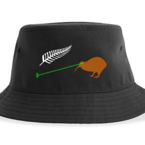 Funny Laser Kiwi Flag New Zealand Popular Choice Sustainable Bucket Hat