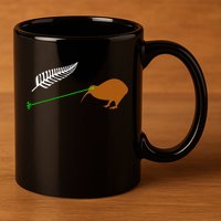 Funny Laser Kiwi Flag New Zealand Popular Choice 11oz C Handle Ceramic Mug