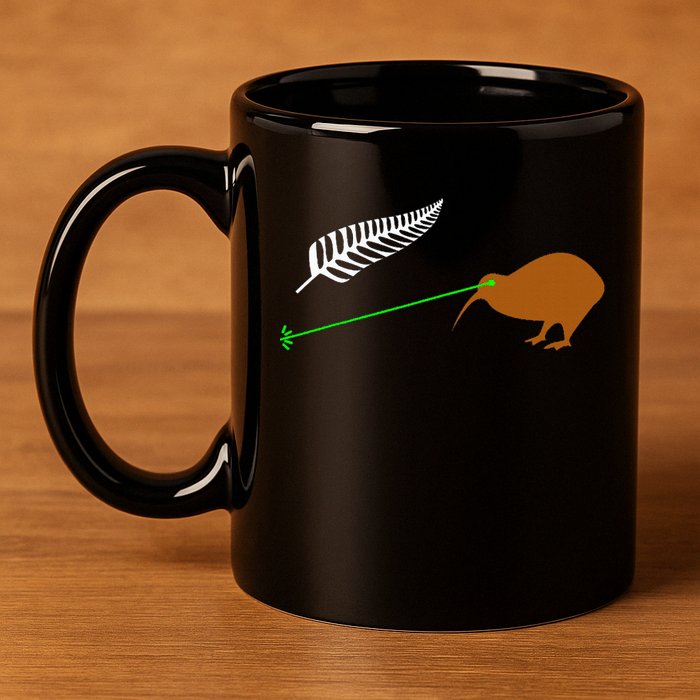 Funny Laser Kiwi Flag New Zealand Popular Choice 11oz C Handle Ceramic Mug