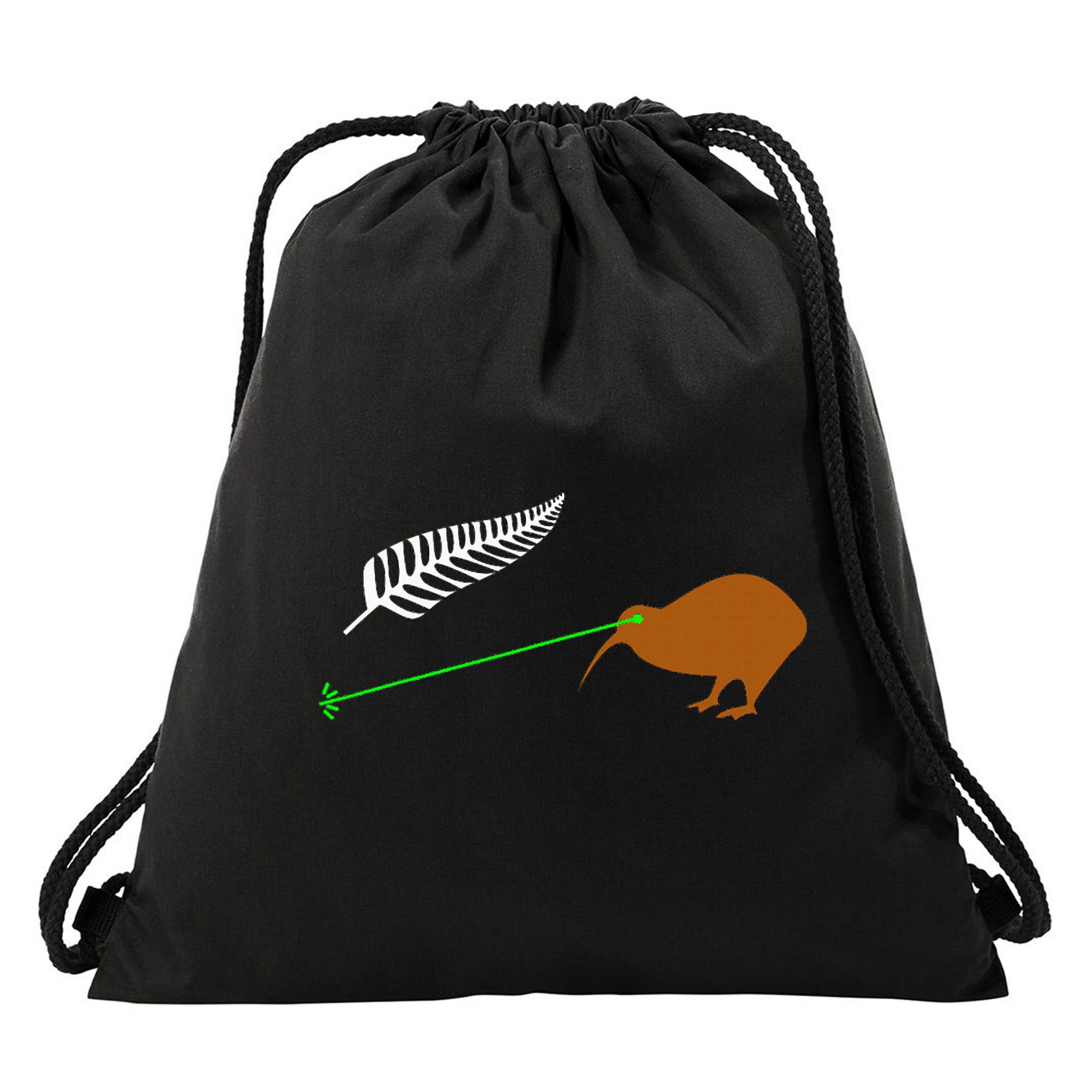 Funny Laser Kiwi Flag New Zealand Popular Choice Drawstring Bag