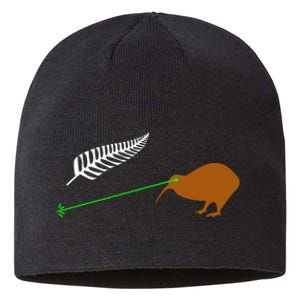 Funny Laser Kiwi Flag New Zealand Popular Choice Sustainable Beanie