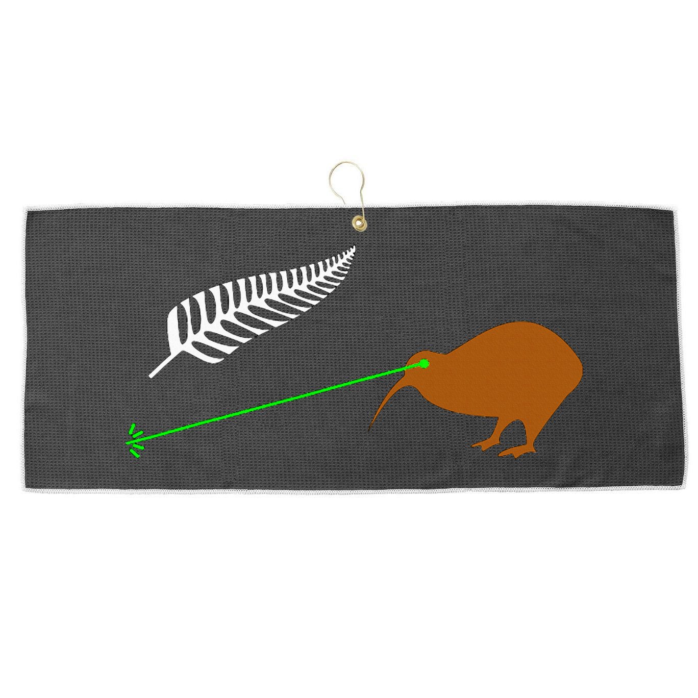 Funny Laser Kiwi Flag New Zealand Popular Choice Large Microfiber Waffle Golf Towel