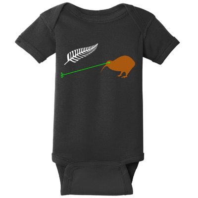 Funny Laser Kiwi Flag New Zealand Popular Choice Baby Bodysuit