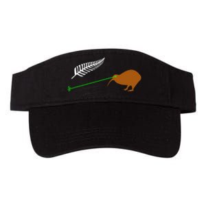 Funny Laser Kiwi Flag New Zealand Popular Choice Valucap Bio-Washed Visor