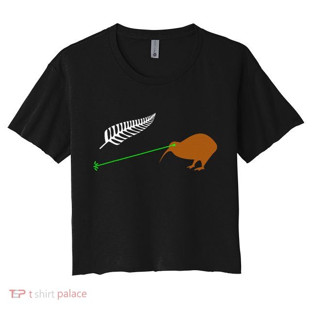 Funny Laser Kiwi Flag New Zealand Popular Choice Crop Top