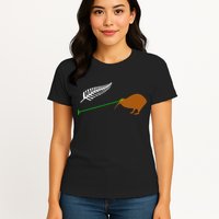 Funny Laser Kiwi Flag New Zealand Popular Choice Women's T-Shirt