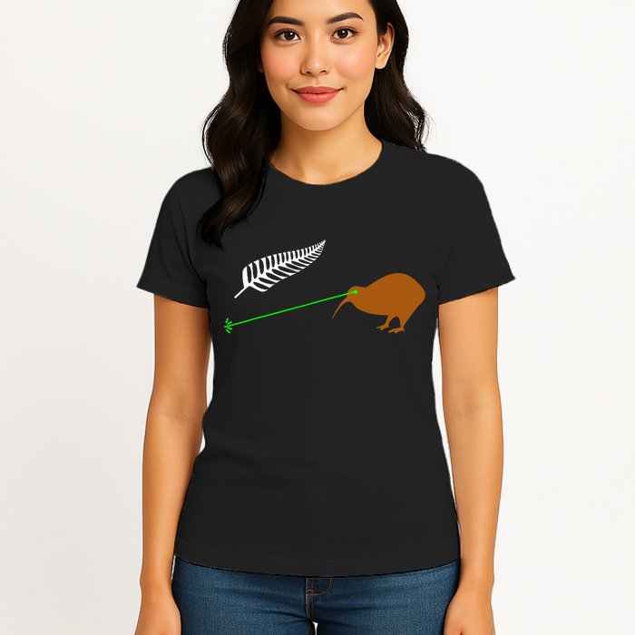 Funny Laser Kiwi Flag New Zealand Popular Choice Women's T-Shirt