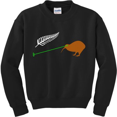 Funny Laser Kiwi Flag New Zealand Popular Choice Kids Sweatshirt
