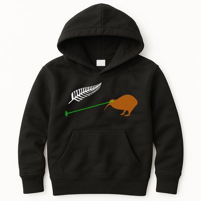 Funny Laser Kiwi Flag New Zealand Popular Choice Kids Hoodie