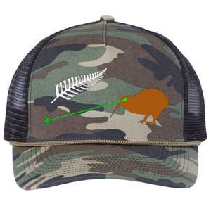 Funny Laser Kiwi Flag New Zealand Popular Choice Retro Rope Trucker Hat Cap