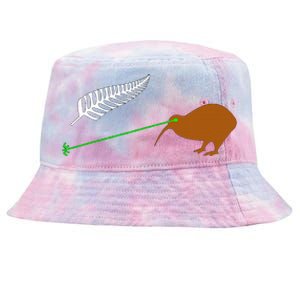 Funny Laser Kiwi Flag New Zealand Popular Choice Tie-Dyed Bucket Hat