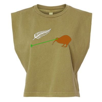 Funny Laser Kiwi Flag New Zealand Popular Choice Garment-Dyed Women's Muscle Tee