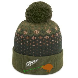 Funny Laser Kiwi Flag New Zealand Popular Choice The Baniff Cuffed Pom Beanie