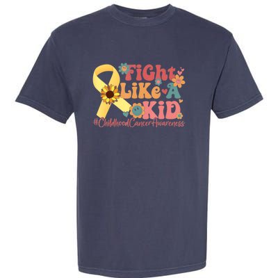 Fight Like Kids For Childhood Cancer Awareness Garment-Dyed Heavyweight T-Shirt