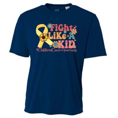 Fight Like Kids For Childhood Cancer Awareness Cooling Performance Crew T-Shirt