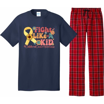 Fight Like Kids For Childhood Cancer Awareness Pajama Set