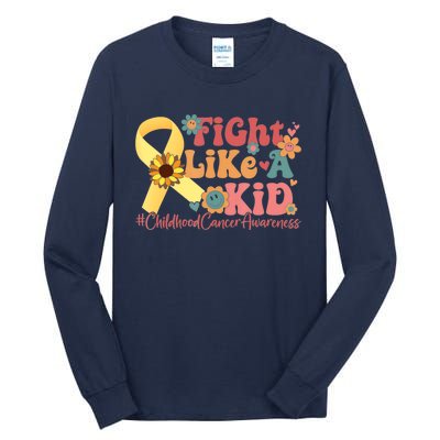 Fight Like Kids For Childhood Cancer Awareness Tall Long Sleeve T-Shirt