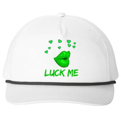 Funny Luckiest Kisser St Patrick's Day Best Gift For Women Snapback Five-Panel Rope Hat