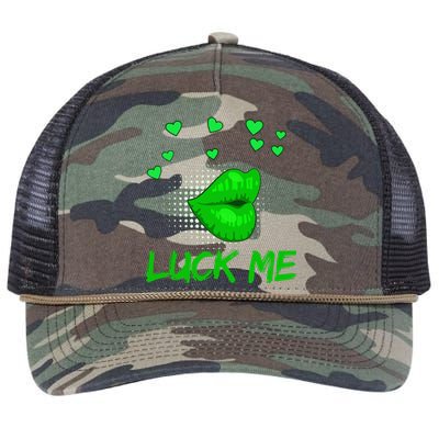 Funny Luckiest Kisser St Patrick's Day Best Gift For Women Retro Rope Trucker Hat Cap