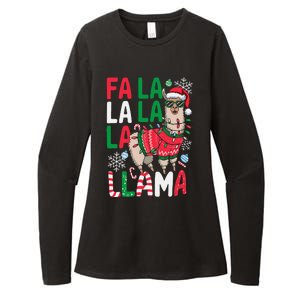 Fa La La Llama Funny Llama Christmas Animal Lover Women Womens CVC Long Sleeve Shirt