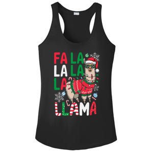 Fa La La Llama Funny Llama Christmas Animal Lover Women Ladies PosiCharge Competitor Racerback Tank