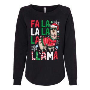 Fa La La Llama Funny Llama Christmas Animal Lover Women Womens California Wash Sweatshirt