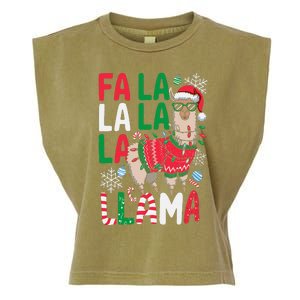 Fa La La Llama Funny Llama Christmas Animal Lover Women Garment-Dyed Women's Muscle Tee