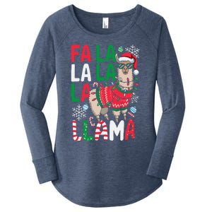 Fa La La Llama Funny Llama Christmas Animal Lover Women Women's Perfect Tri Tunic Long Sleeve Shirt