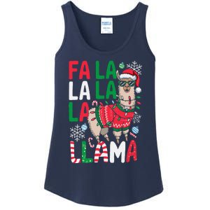 Fa La La Llama Funny Llama Christmas Animal Lover Women Ladies Essential Tank