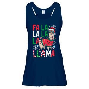 Fa La La Llama Funny Llama Christmas Animal Lover Women Ladies Essential Flowy Tank