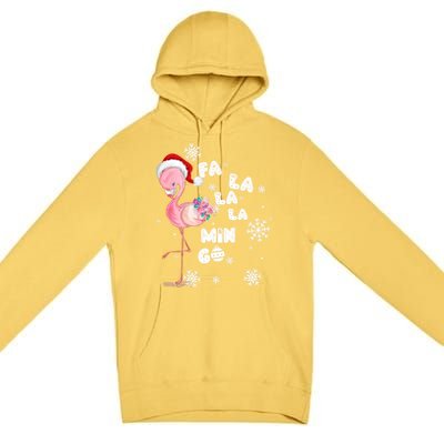 Fa La La La Mingo Flamingo For Christmas Xmas Flamingo Lover Funny Gift Premium Pullover Hoodie