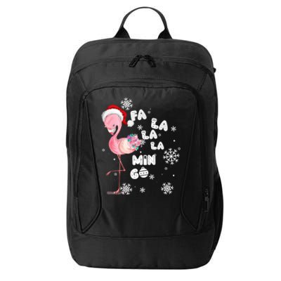 Fa La La La Mingo Flamingo For Christmas Xmas Flamingo Lover Funny Gift City Backpack