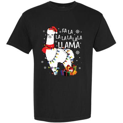 Fa La La Llama Funny Christmas Christmas Lllama Lover Garment-Dyed Heavyweight T-Shirt