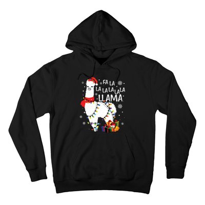 Fa La La Llama Funny Christmas Christmas Lllama Lover Hoodie