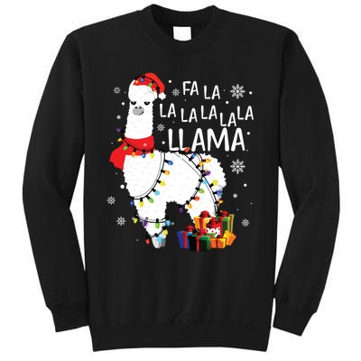 Fa La La Llama Funny Christmas Christmas Lllama Lover Sweatshirt