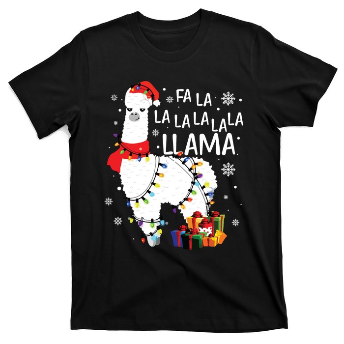 Fa La La Llama Funny Christmas Christmas Lllama Lover T-Shirt