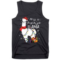 Fa La La Llama Funny Christmas Christmas Lllama Lover Tank Top