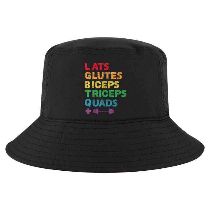 Funny Lgbtq Lats Glutes Biceps Triceps Quads Weightlifting Cool Comfort Performance Bucket Hat