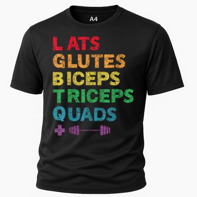 Funny Lgbtq Lats Glutes Biceps Triceps Quads Weightlifting Cooling Performance Crew T-Shirt