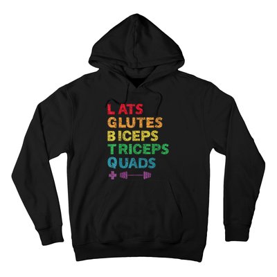 Funny Lgbtq Lats Glutes Biceps Triceps Quads Weightlifting Hoodie