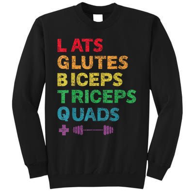 Funny Lgbtq Lats Glutes Biceps Triceps Quads Weightlifting Sweatshirt