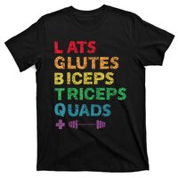 Funny Lgbtq Lats Glutes Biceps Triceps Quads Weightlifting T-Shirt