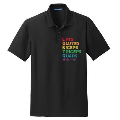 Funny Lgbtq Lats Glutes Biceps Triceps Quads Weightlifting Dry Zone Grid Polo