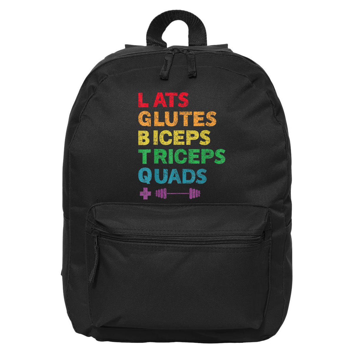 Funny Lgbtq Lats Glutes Biceps Triceps Quads Weightlifting 16 in Basic Backpack