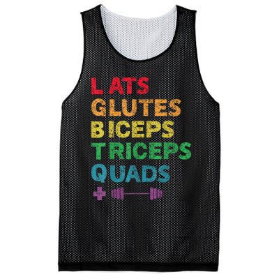 Funny Lgbtq Lats Glutes Biceps Triceps Quads Weightlifting Mesh Reversible Basketball Jersey Tank