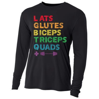 Funny Lgbtq Lats Glutes Biceps Triceps Quads Weightlifting Cooling Performance Long Sleeve Crew